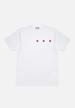 COMME DES GARCONS MULTI RED HEART T-SHIRT