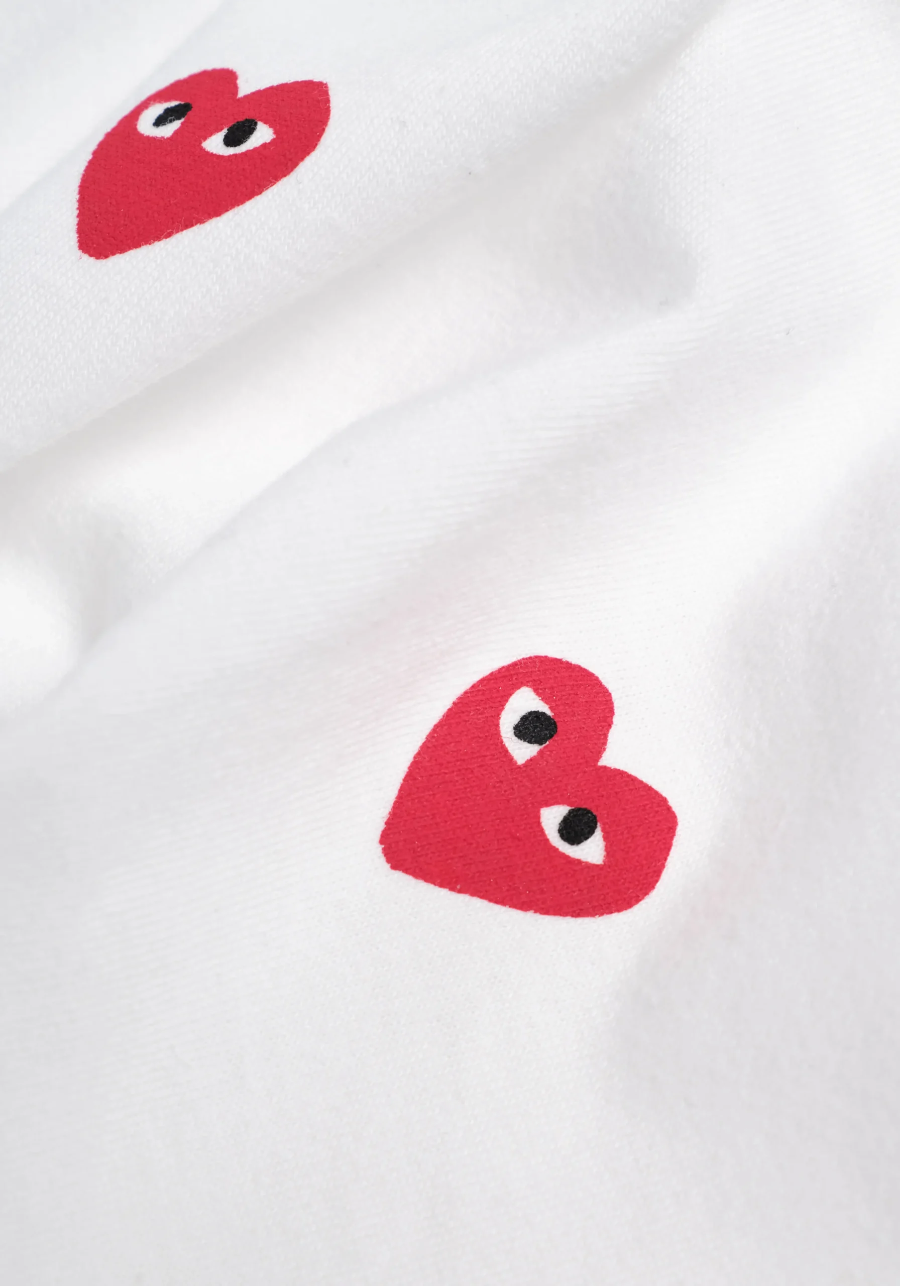 COMME DES GARCONS MULTI RED HEART LONGSLEEVE T-SHIRT