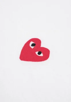 COMME DES GARCONS MULTI RED HEART LOGO T-SHIRT