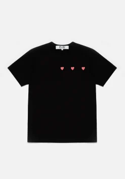 COMME DES GARCONS MULTI RED HEART T-SHIRT