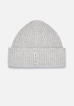 MKI CASHMERE RIBBED BEANIE
