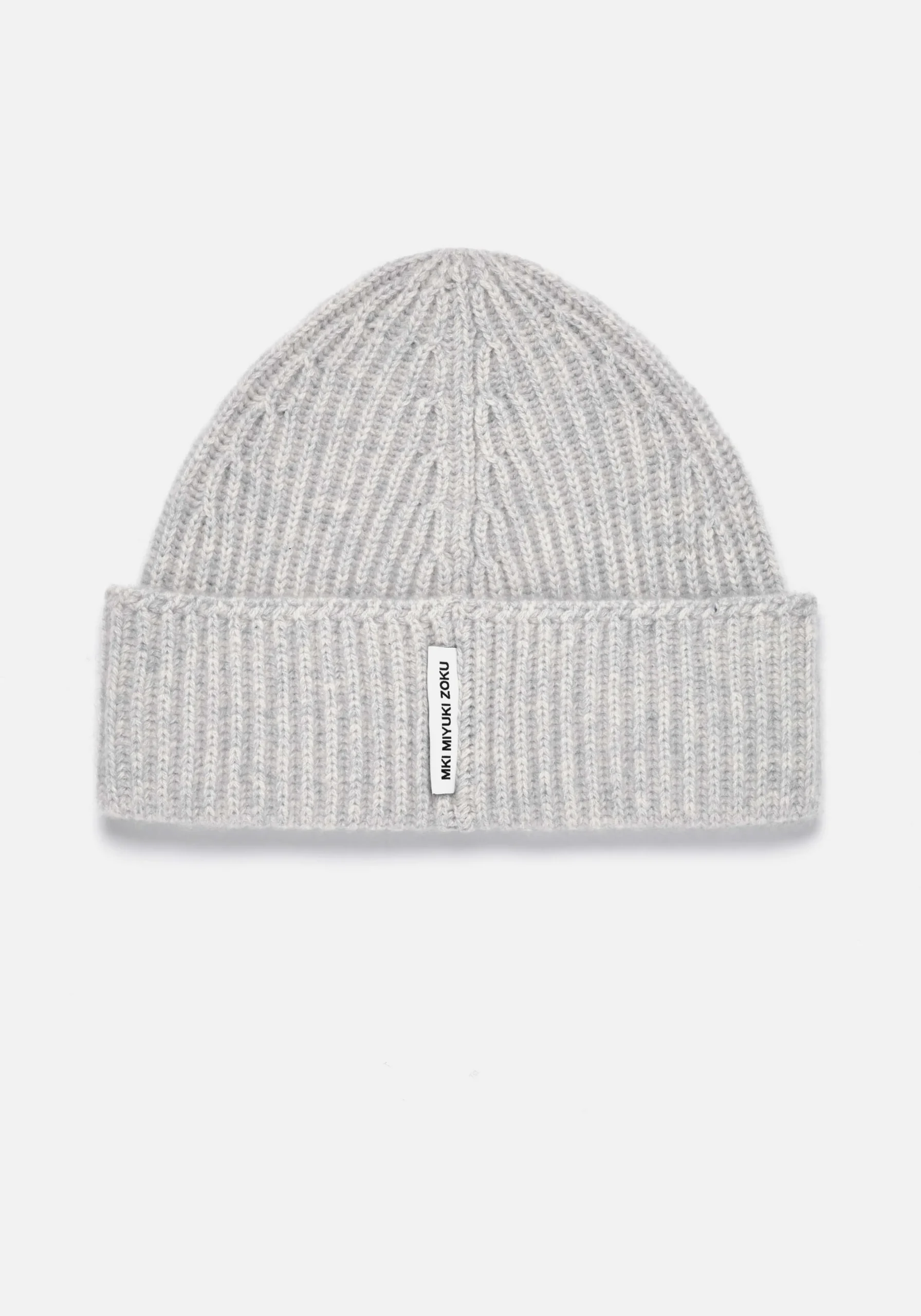 MKI CASHMERE RIBBED BEANIE