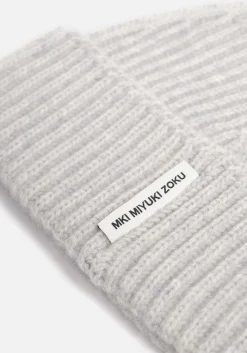 MKI CASHMERE RIBBED BEANIE