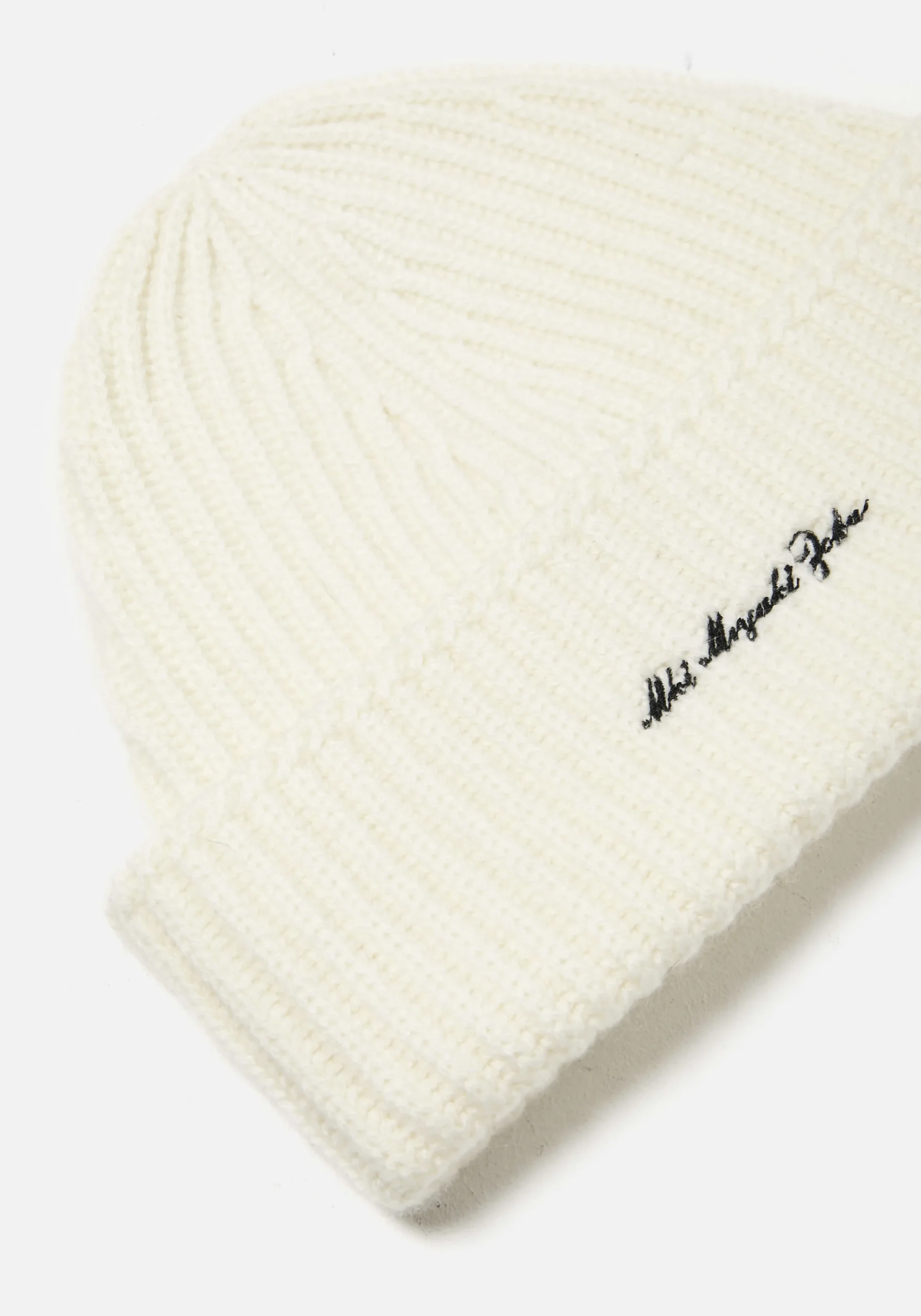 MKI CASHMERE RIBBED BEANIE