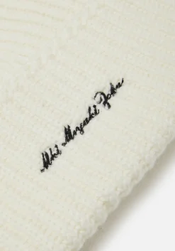 MKI CASHMERE RIBBED BEANIE