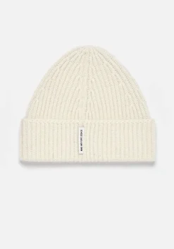 MKI CASHMERE RIBBED BEANIE