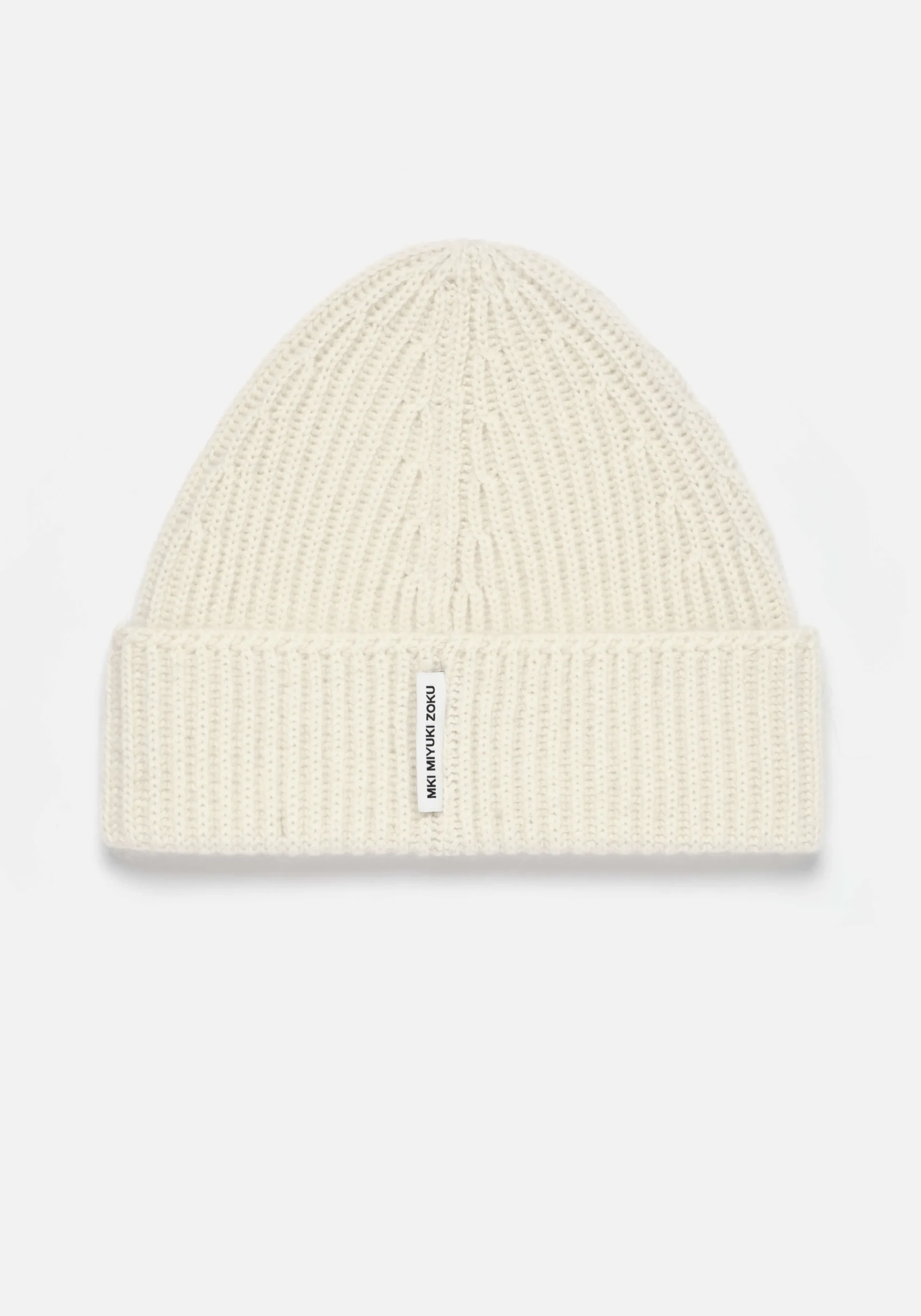 MKI CASHMERE RIBBED BEANIE