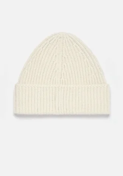 MKI CASHMERE RIBBED BEANIE