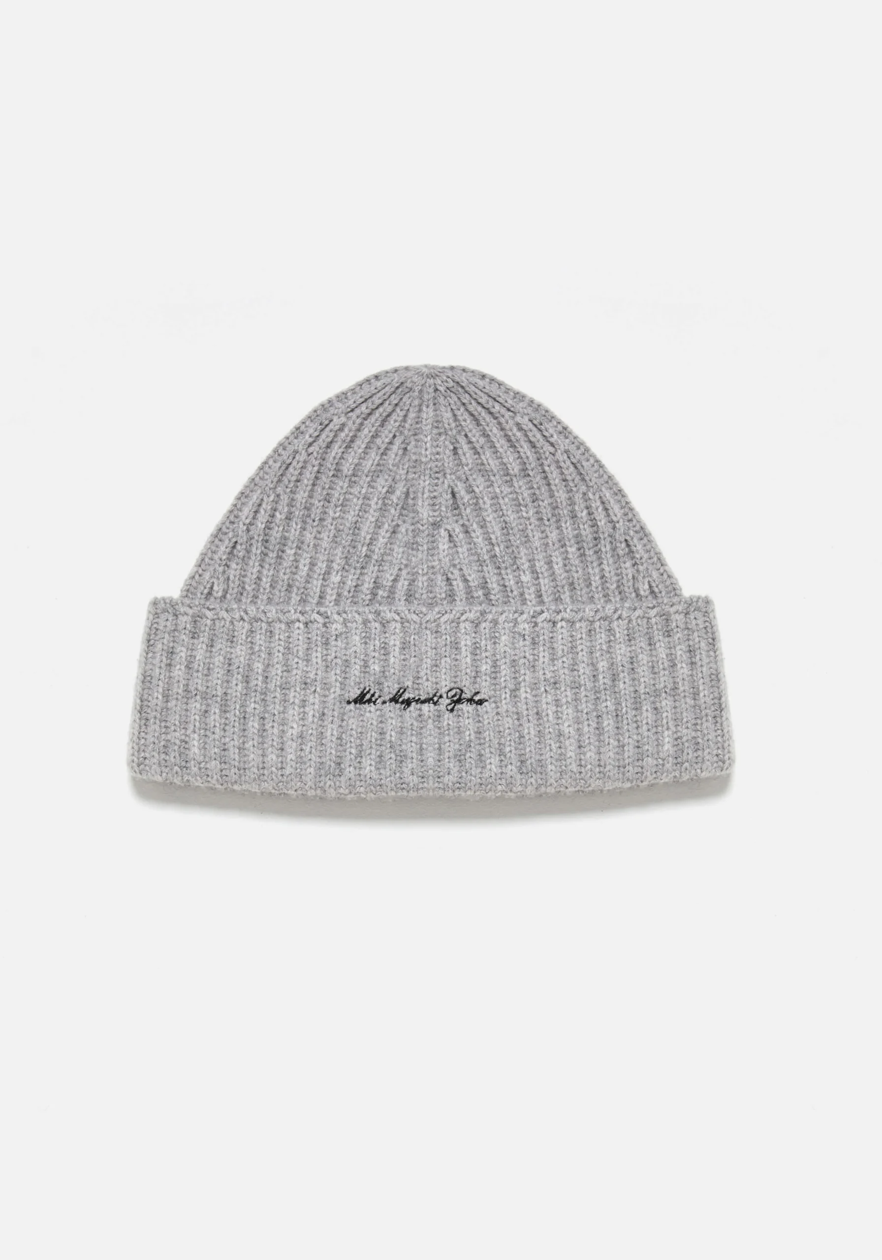 MKI CASHMERE RIBBED BEANIE