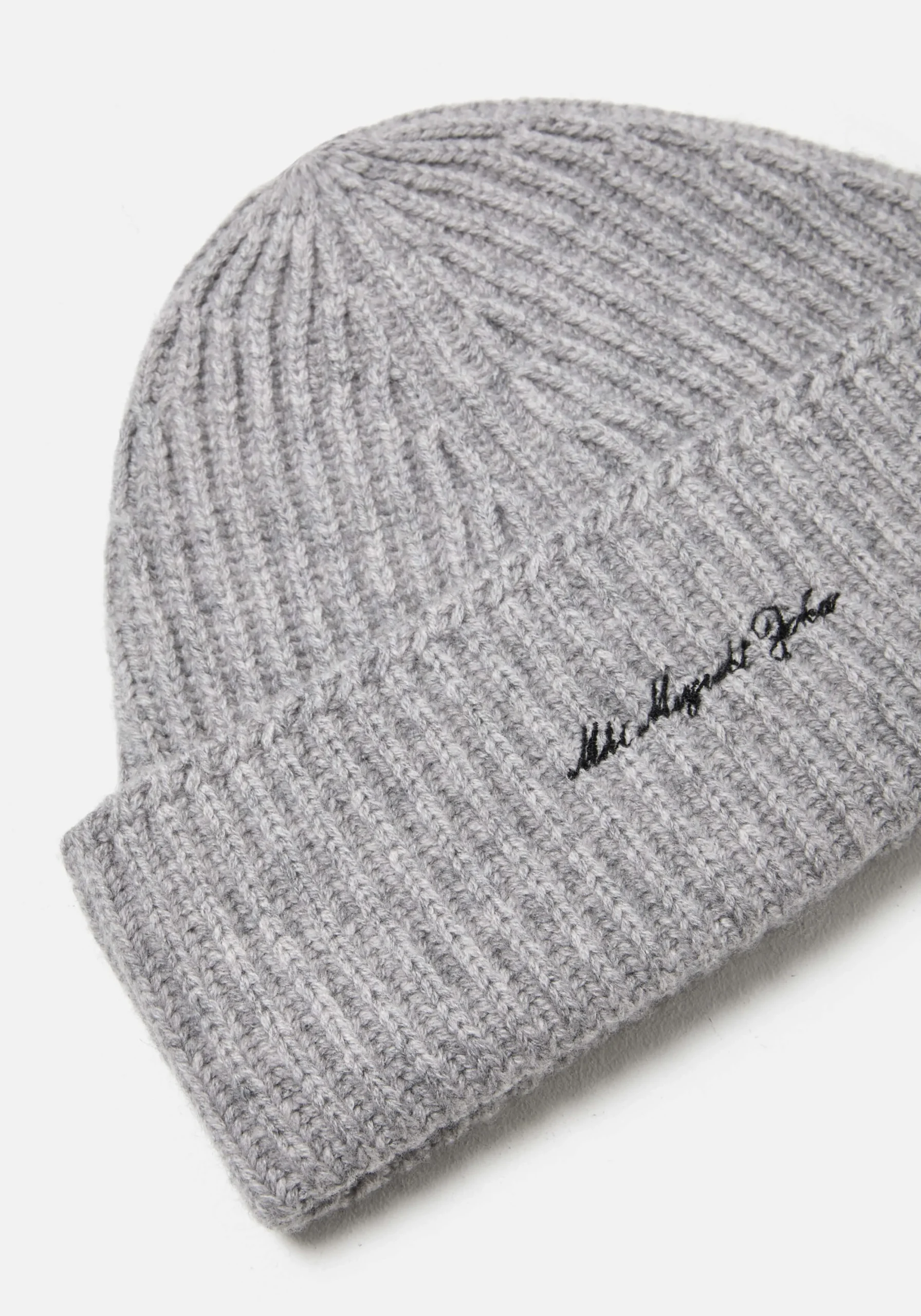 MKI CASHMERE RIBBED BEANIE