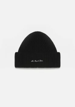 MKI CASHMERE RIBBED BEANIE