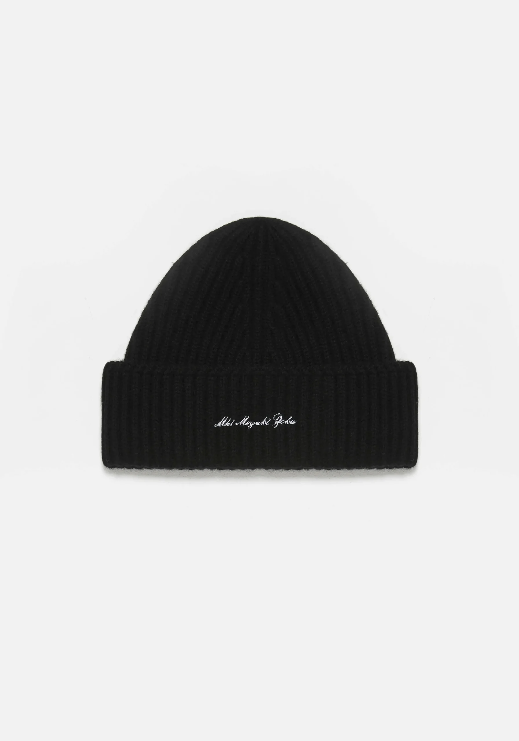 MKI CASHMERE RIBBED BEANIE