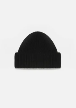 MKI CASHMERE RIBBED BEANIE