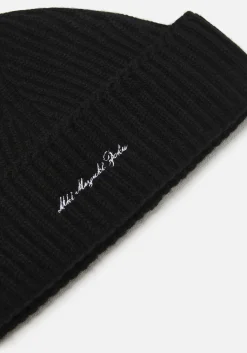 MKI CASHMERE RIBBED BEANIE