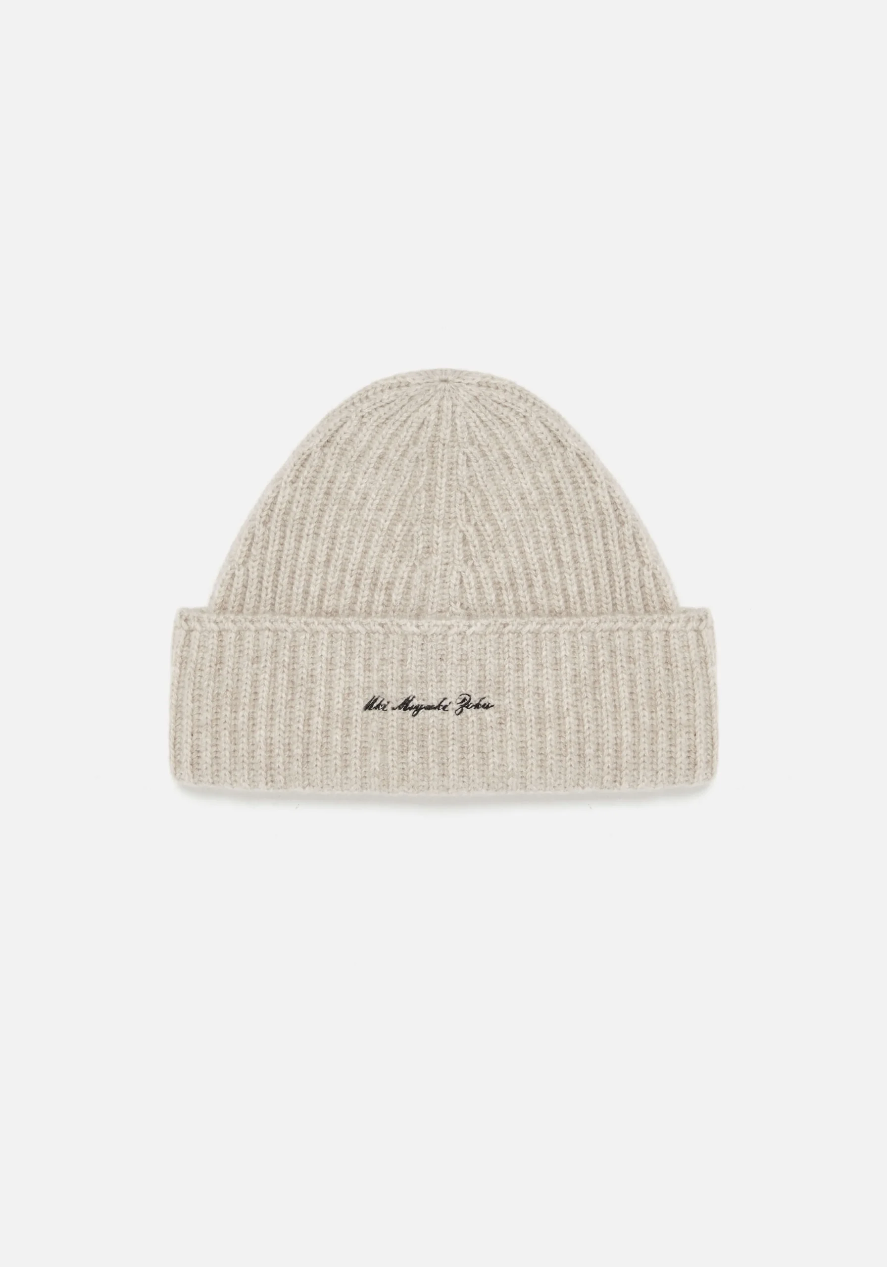 MKI CASHMERE RIBBED BEANIE