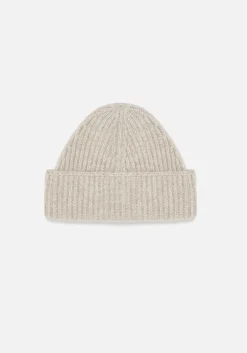 MKI CASHMERE RIBBED BEANIE