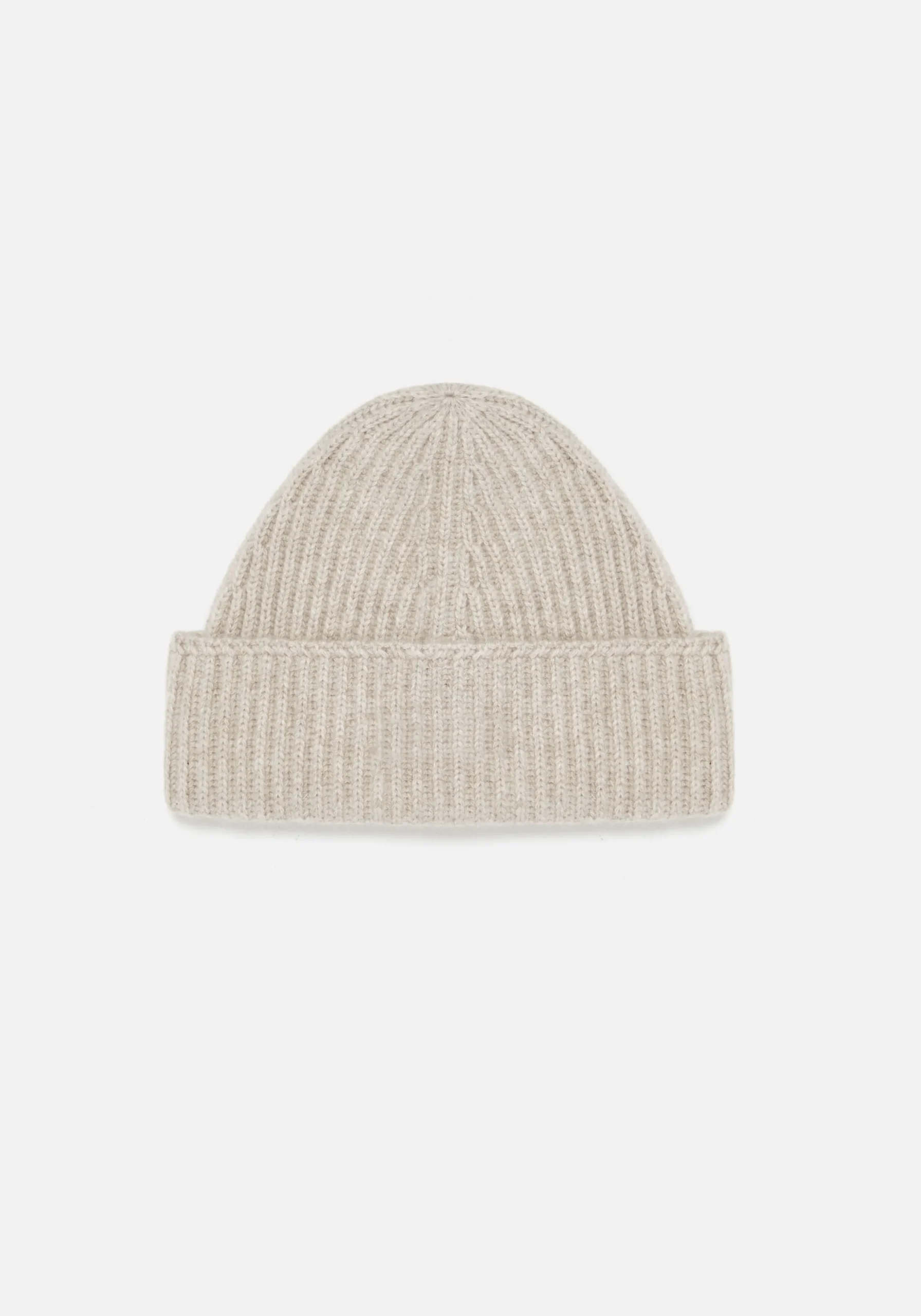 MKI CASHMERE RIBBED BEANIE