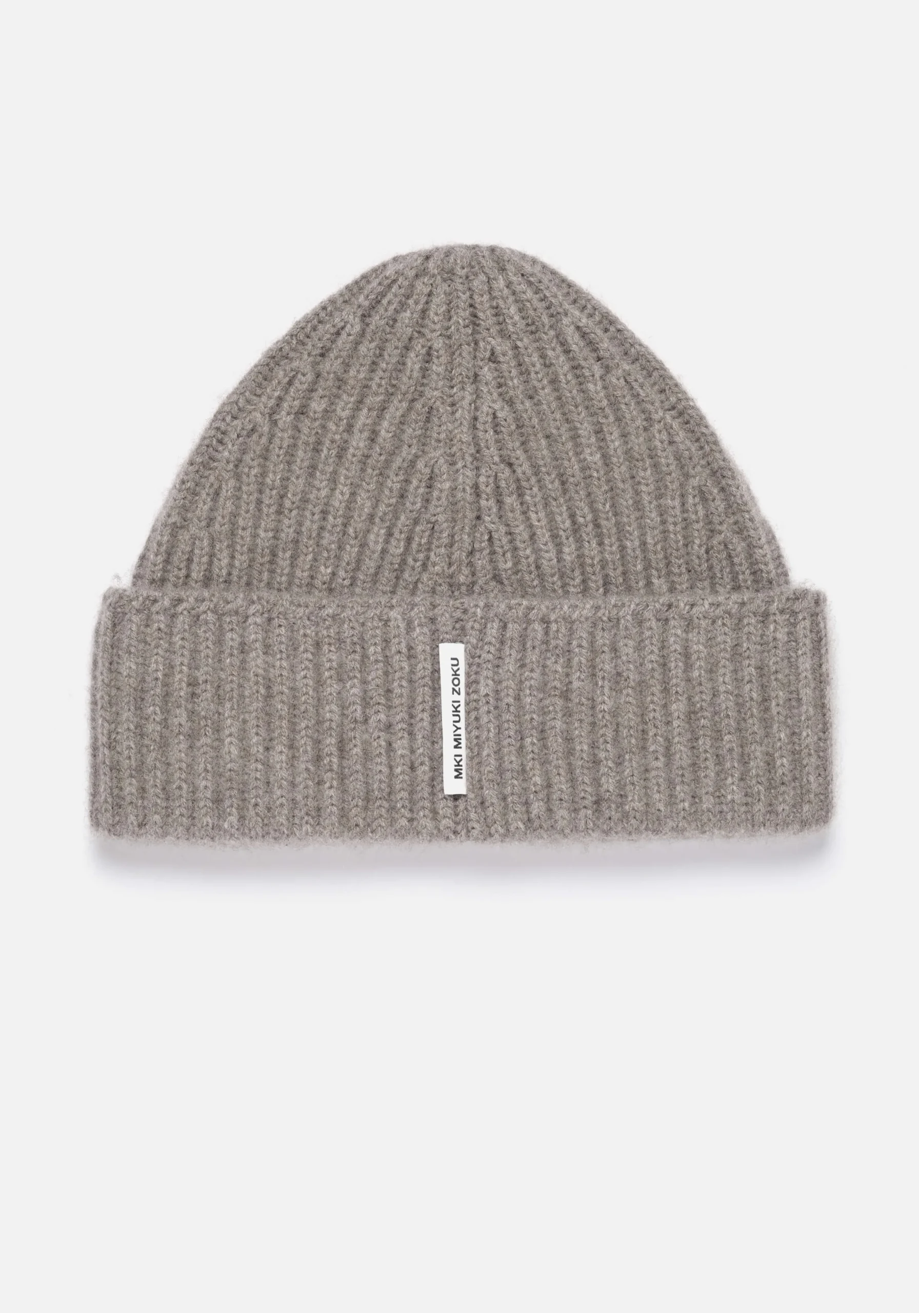MKI CASHMERE RIBBED BEANIE