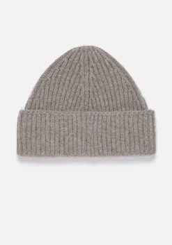 MKI CASHMERE RIBBED BEANIE