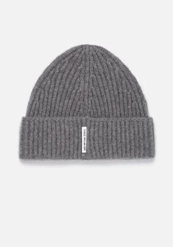 MKI CASHMERE RIBBED BEANIE