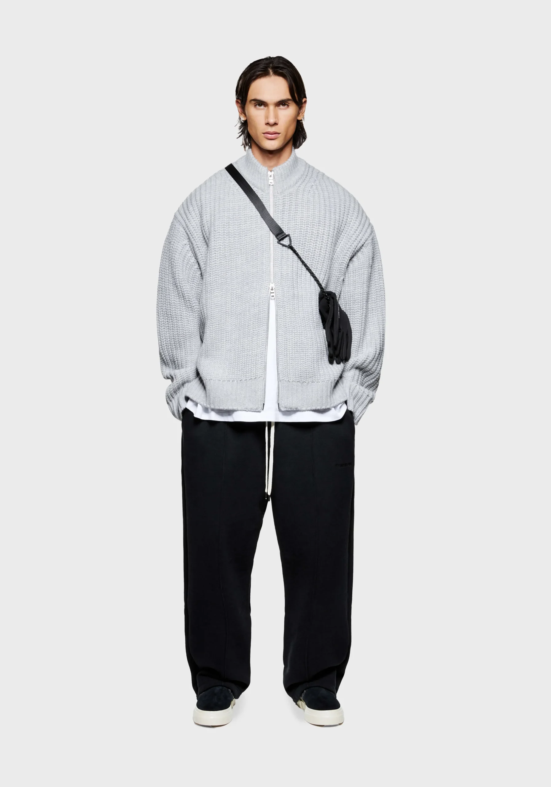 MKI CHUNKY RIB KNIT TRACK JACKET