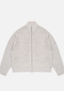 MKI CHUNKY RIB KNIT TRACK JACKET