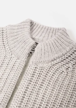 MKI CHUNKY RIB KNIT TRACK JACKET