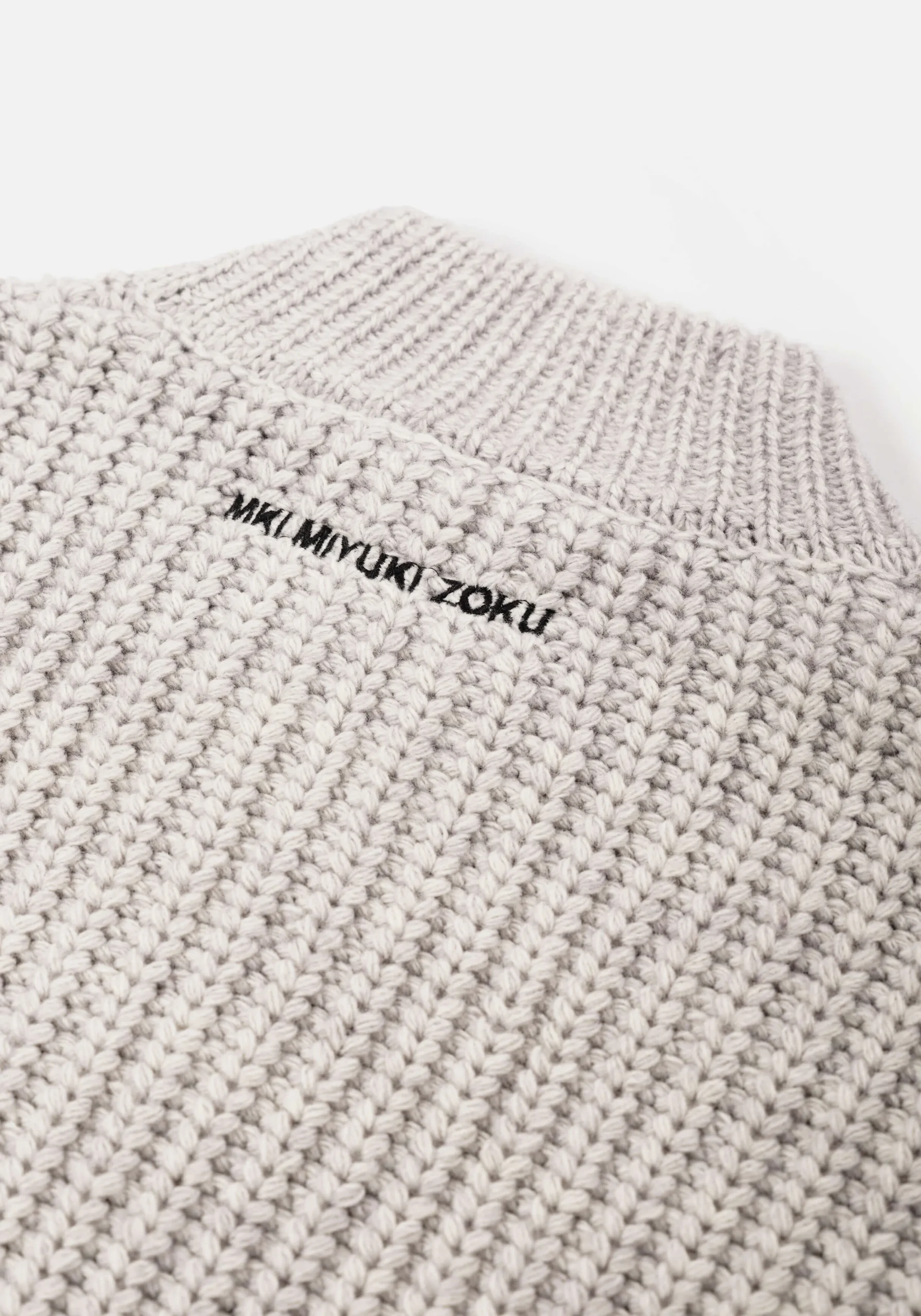 MKI CHUNKY RIB KNIT TRACK JACKET