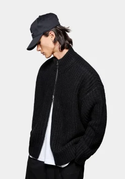 MKI CHUNKY RIB KNIT TRACK JACKET