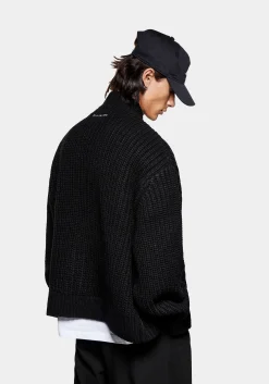 MKI CHUNKY RIB KNIT TRACK JACKET
