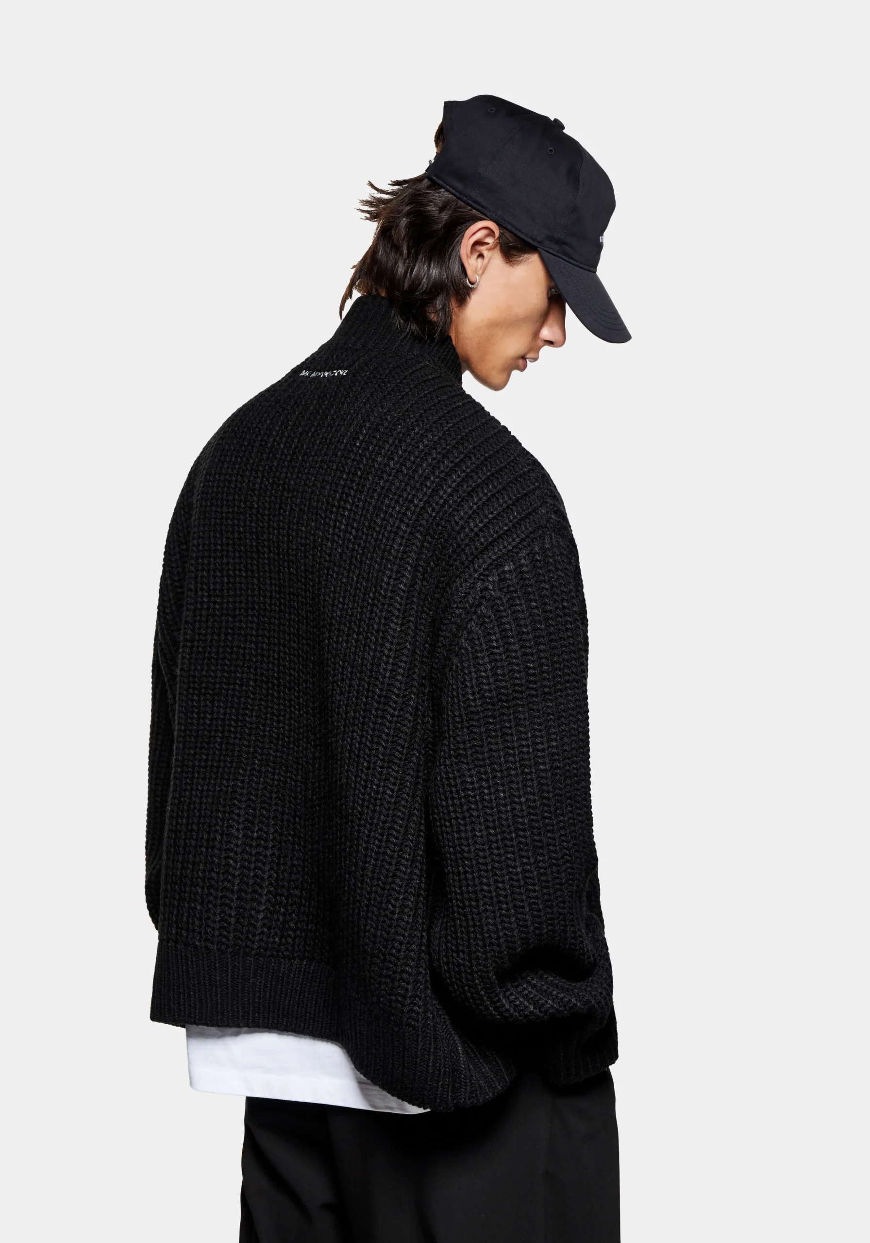 MKI CHUNKY RIB KNIT TRACK JACKET