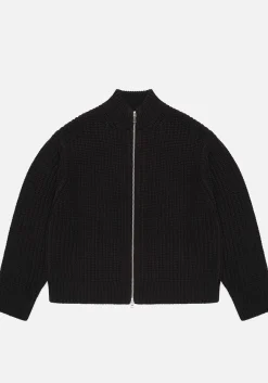 MKI CHUNKY RIB KNIT TRACK JACKET