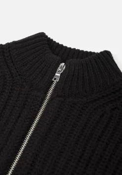 MKI CHUNKY RIB KNIT TRACK JACKET