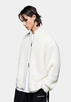 MKI CHUNKY RIB KNIT TRACK JACKET