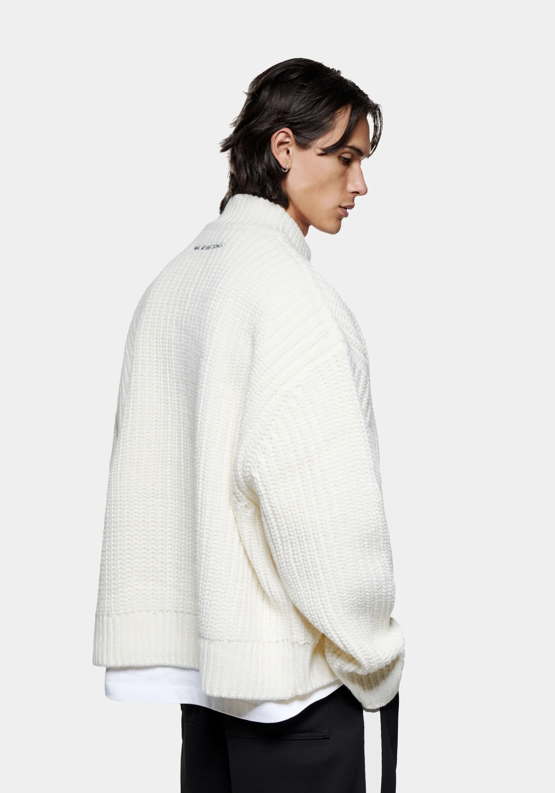 MKI CHUNKY RIB KNIT TRACK JACKET