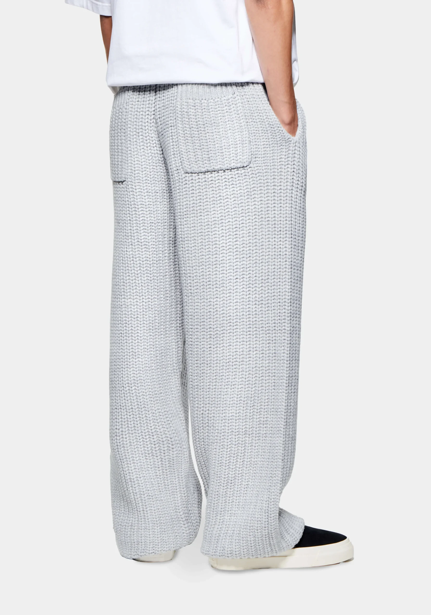 MKI CHUNKY RIB KNIT WIDE LEG JOGGERS