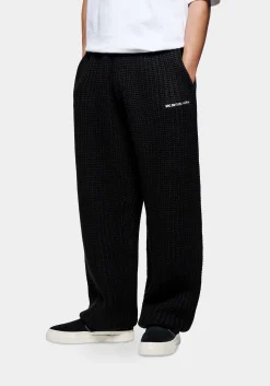 MKI CHUNKY RIB KNIT WIDE LEG JOGGERS