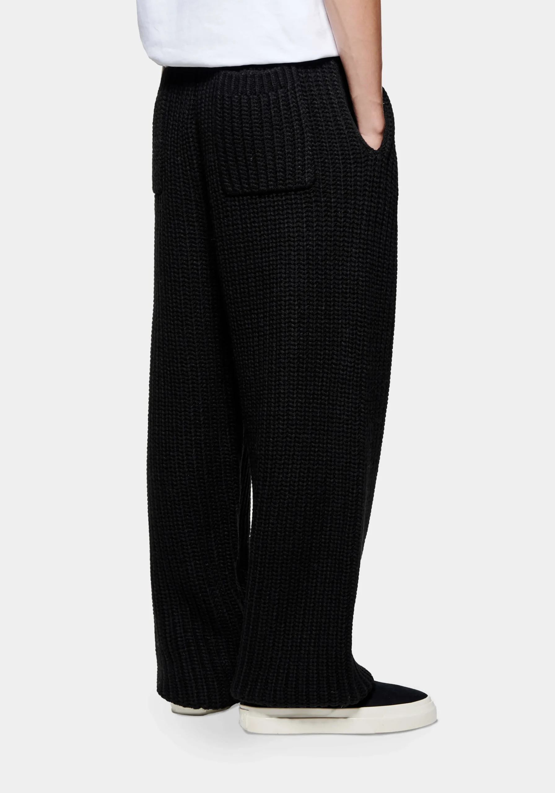 MKI CHUNKY RIB KNIT WIDE LEG JOGGERS