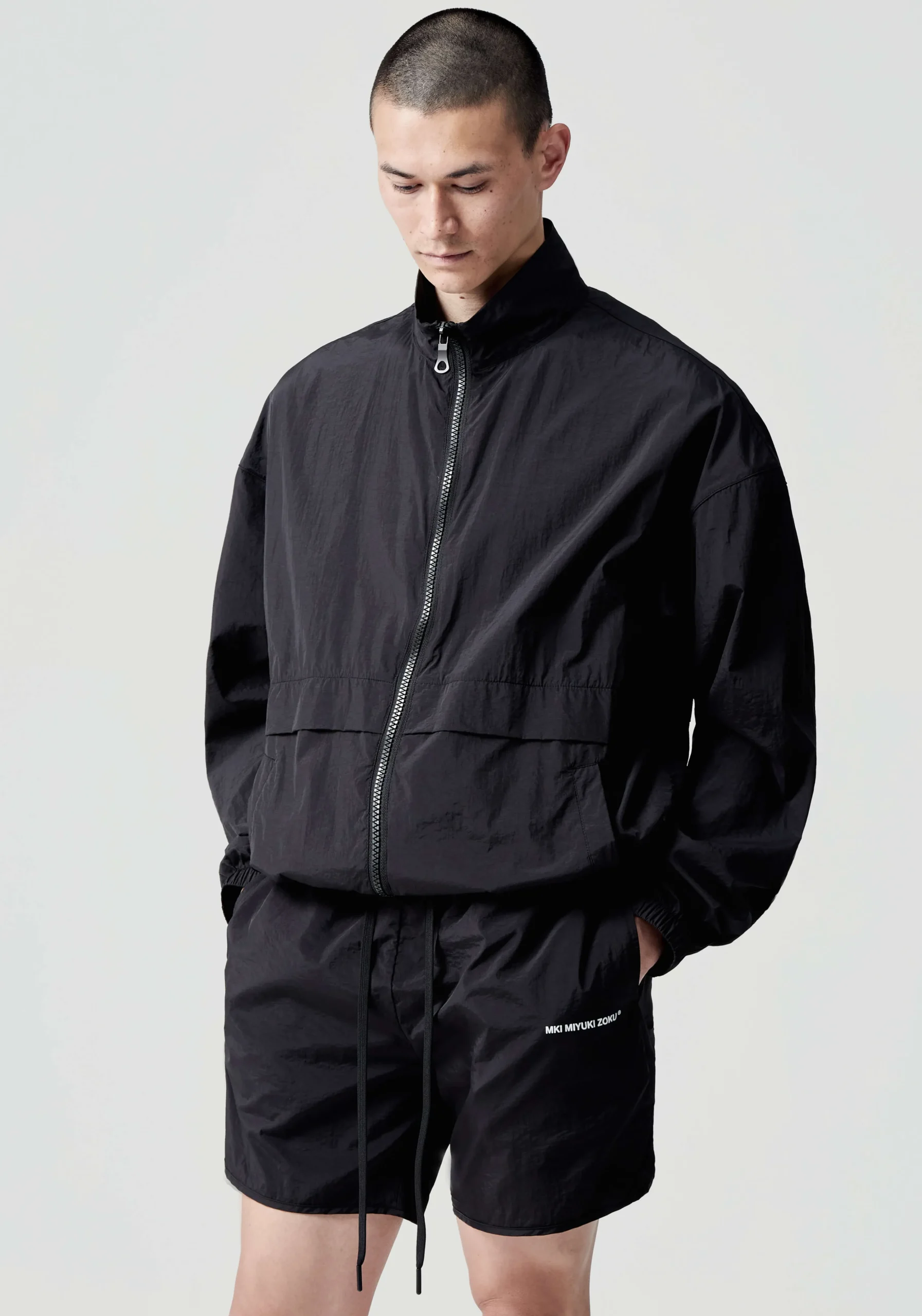 MKI CRINKLE NYLON TRACK JACKET