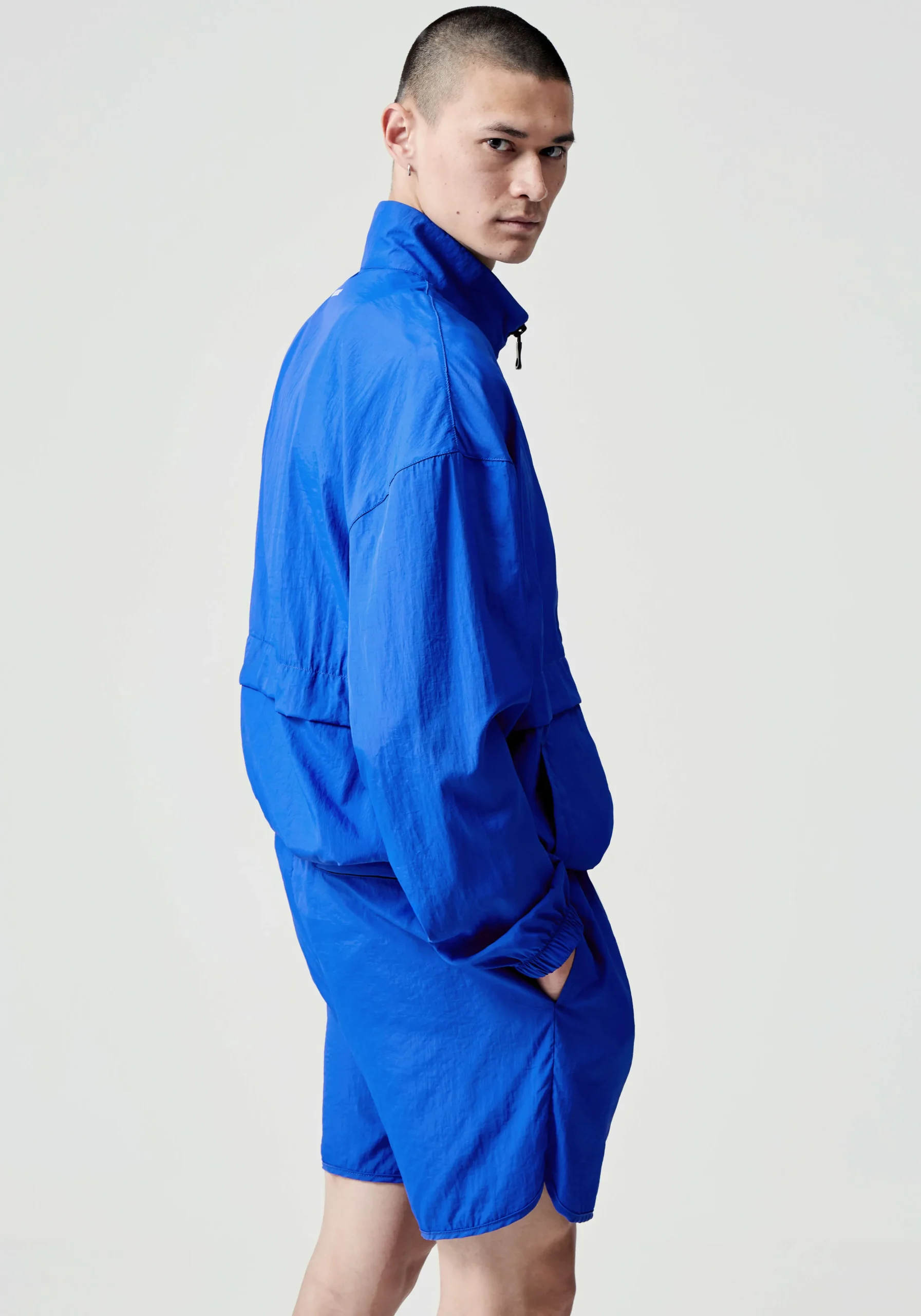MKI CRINKLE NYLON TRACK JACKET