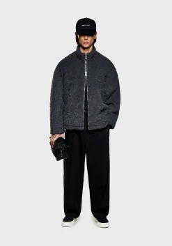 MKI FAUX ALPACA TRACK JACKET