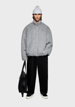 MKI FAUX ALPACA TRACK JACKET