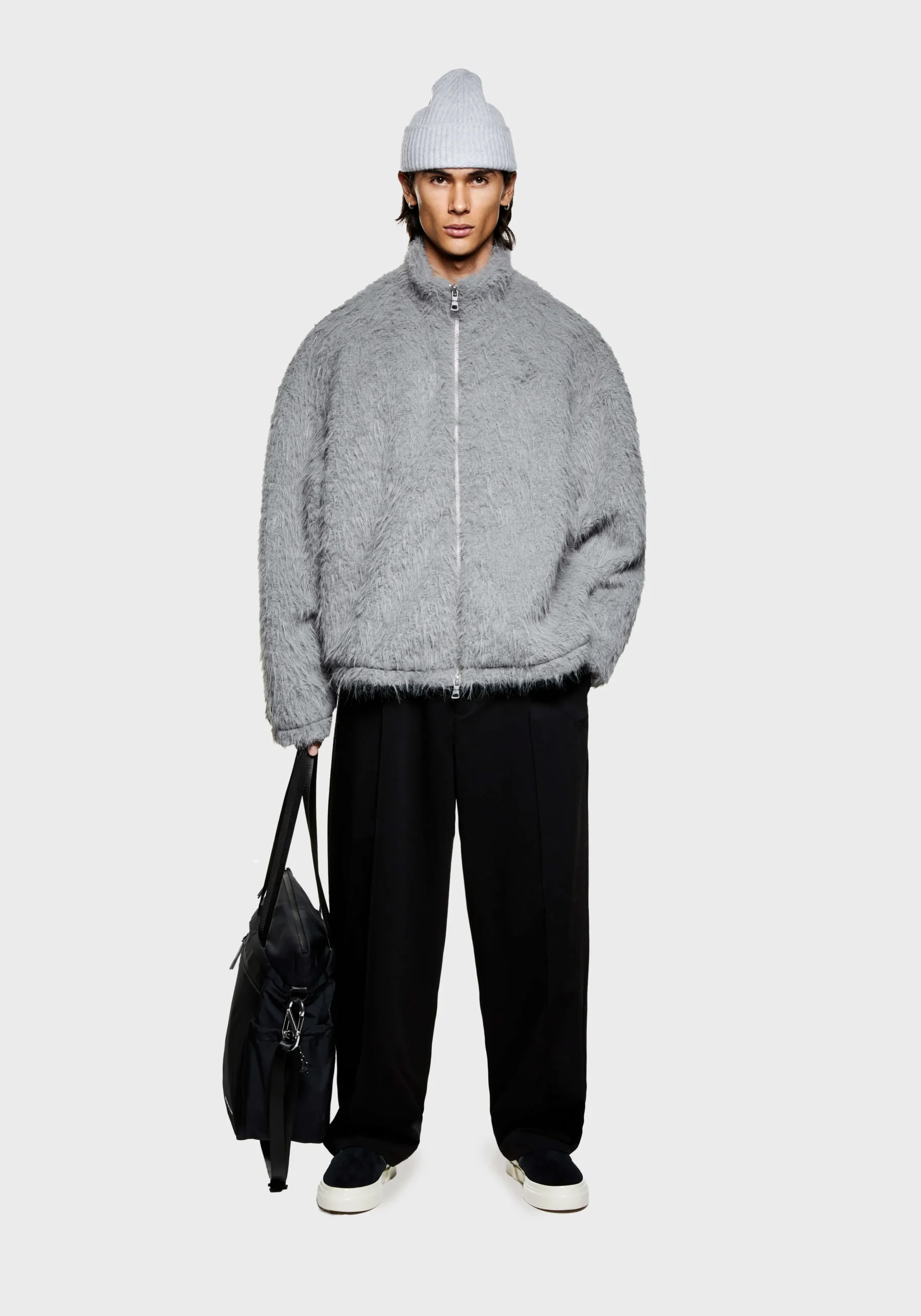 MKI FAUX ALPACA TRACK JACKET