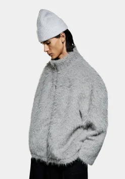 MKI FAUX ALPACA TRACK JACKET