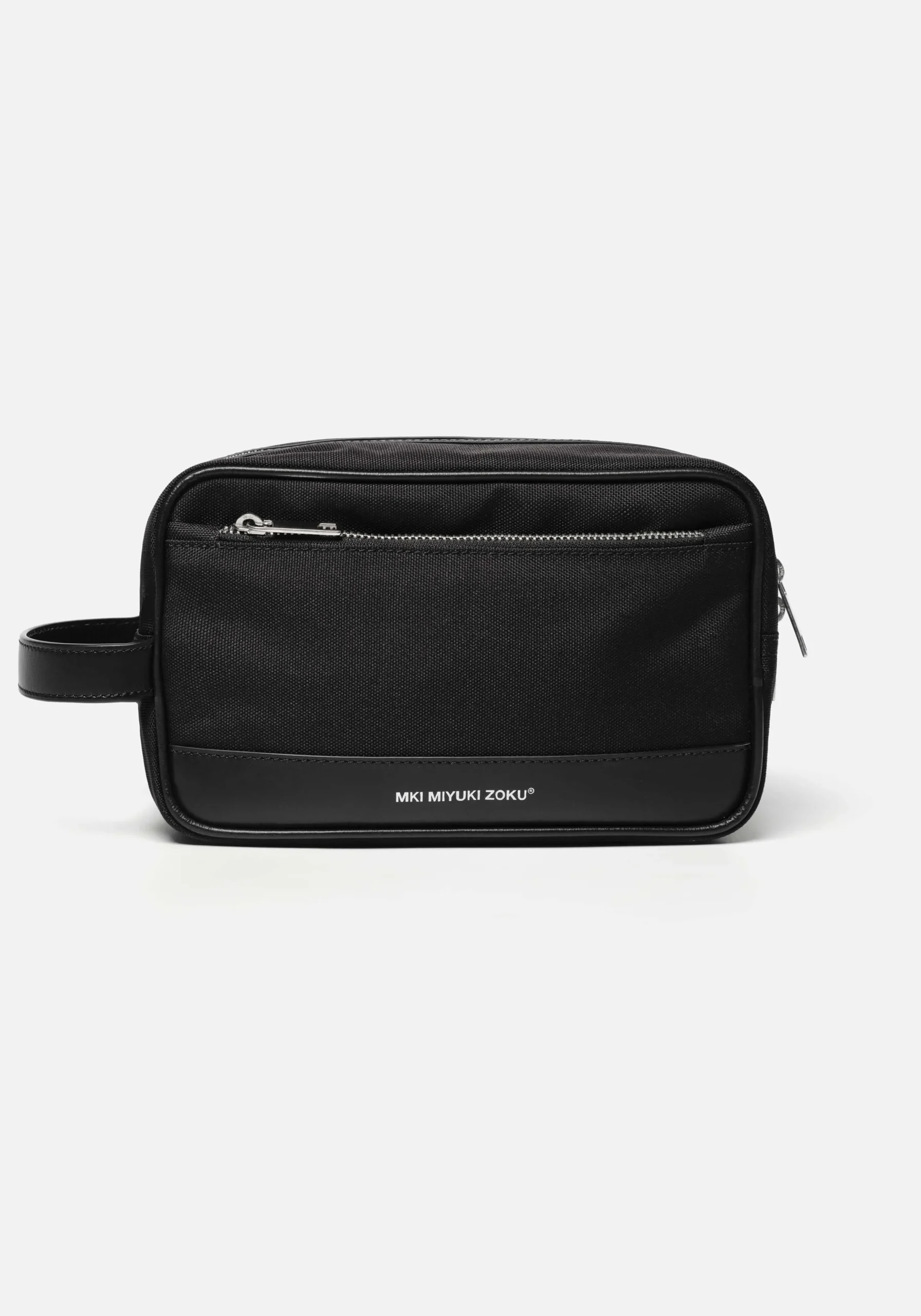 MKI LEATHER TRIM WASH BAG