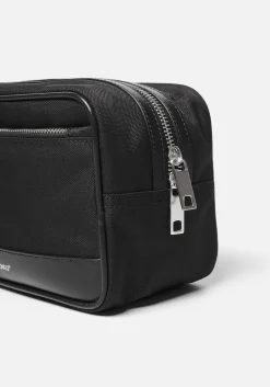 MKI LEATHER TRIM WASH BAG