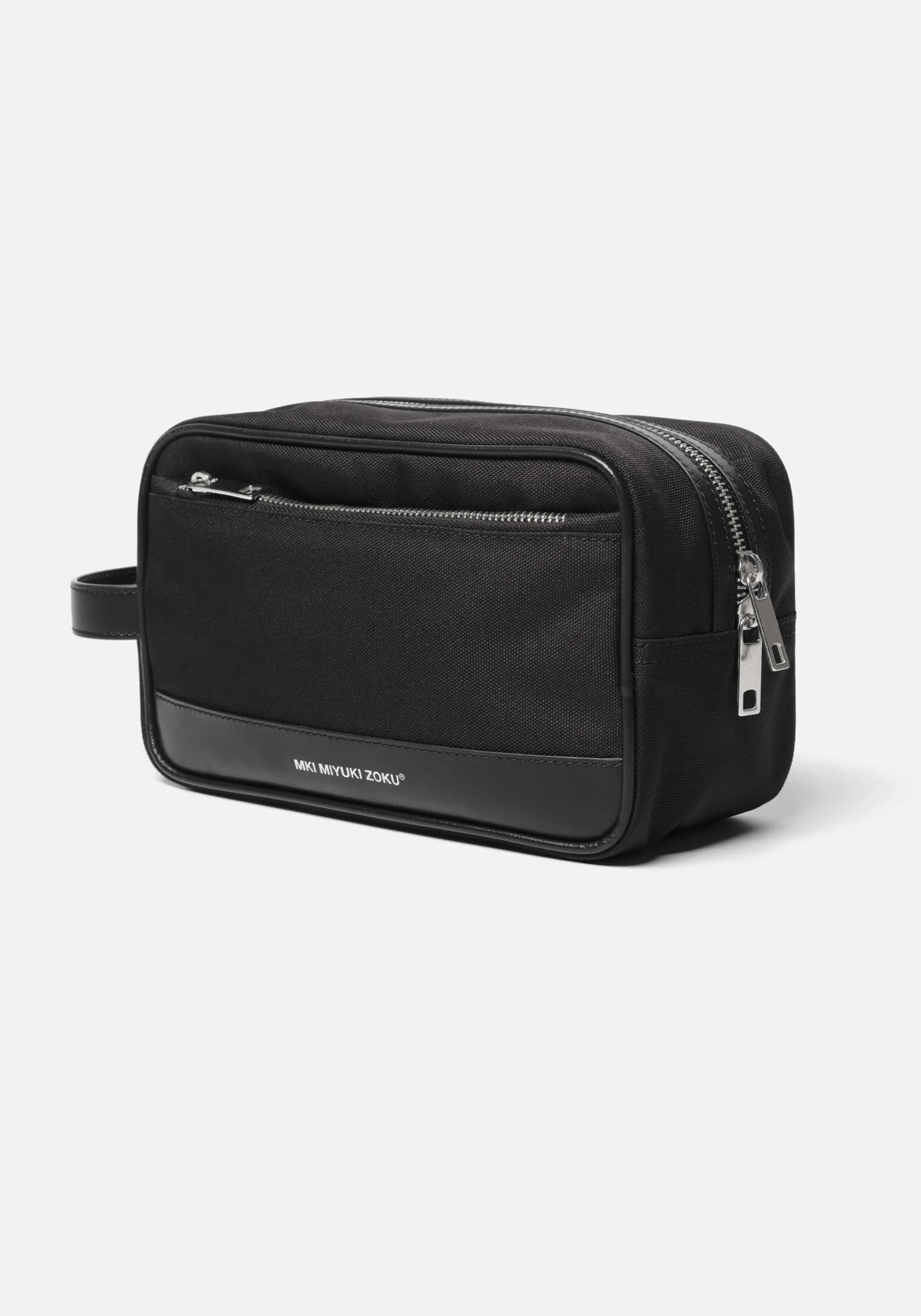 MKI LEATHER TRIM WASH BAG
