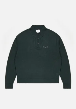 MKI LIGHTWEIGHT MOHAIR KNIT POLO LONGSLEEVE
