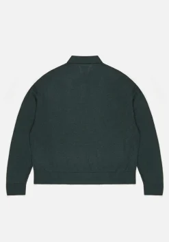 MKI LIGHTWEIGHT MOHAIR KNIT POLO LONGSLEEVE