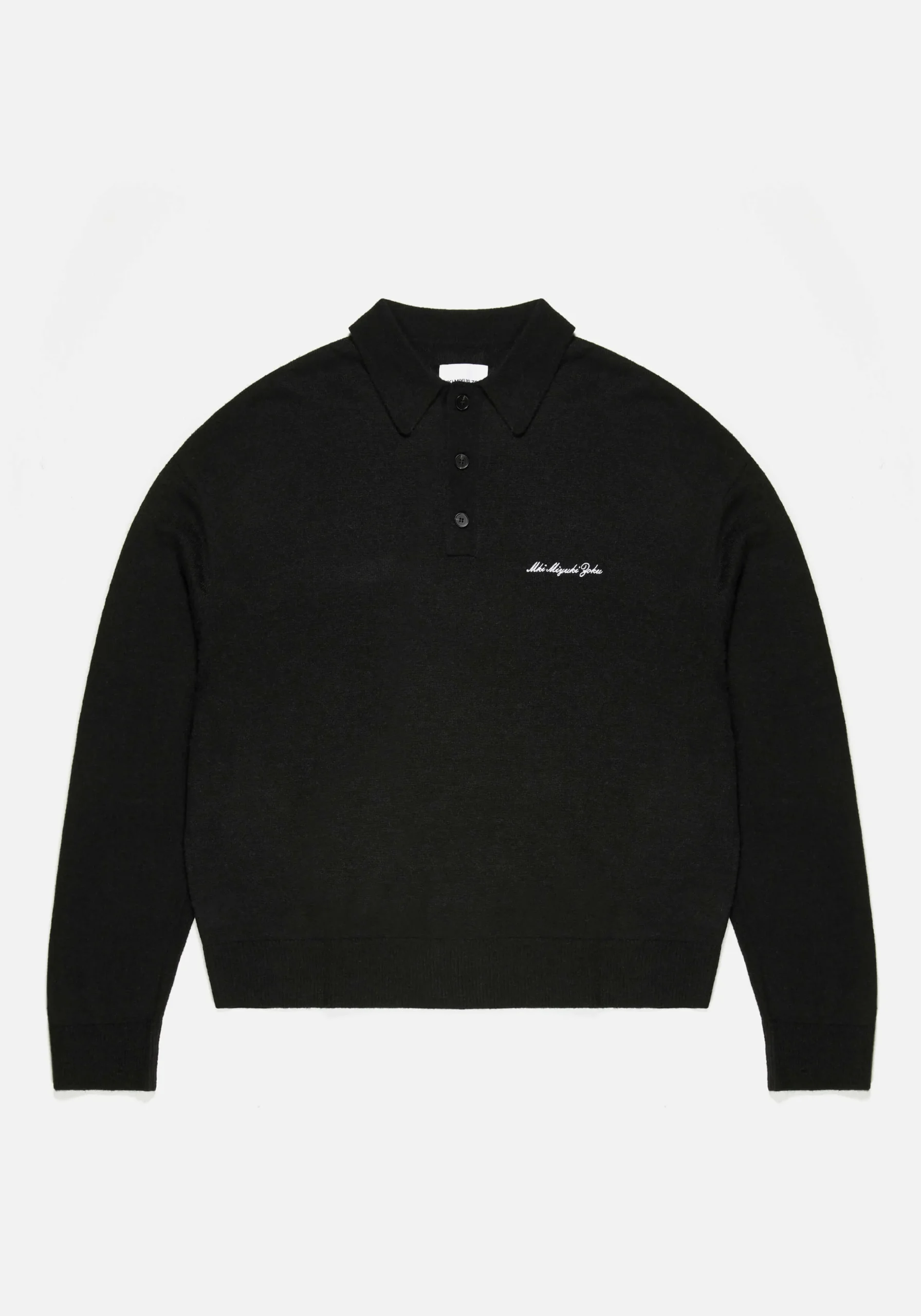 MKI LIGHTWEIGHT MOHAIR KNIT POLO LONGSLEEVE